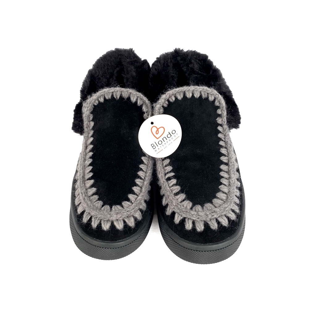 Blondo Faux Fur Lined Suede Wedge Moccasin Women's size 8.5